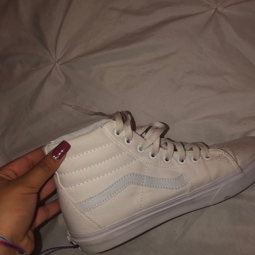 High top white vans